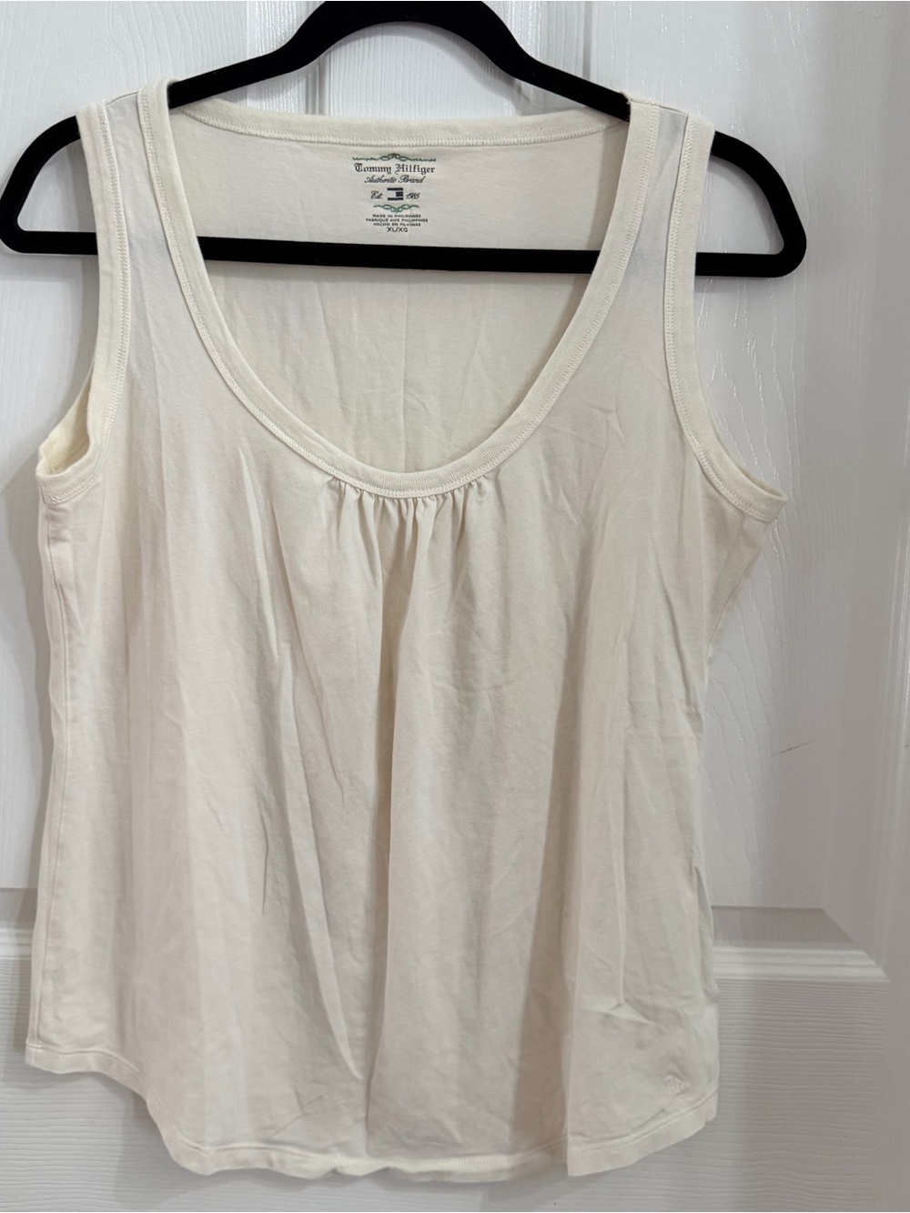 Tommy Hilfiger Cream Scoop Neck Sleeveless Tank